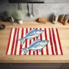Vissen - Verticale strepen - Blauw - Rood Inductie beschermer vinyl 3mm klein -sfeer5