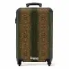Bruine slangenhuid met symmetrische schubstructuur NBS - Handbagage koffer - Volwassenen Unisex middel -productfoto_recht
