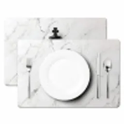 Schaakstuk - Koning - Zwart - Marmer Placemat vinyl groot -zzsfeer2_Kitchenyeah-website