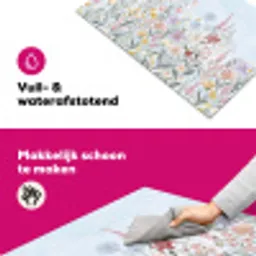 Weidebloemen - Illustratie - Kleurrijk Inductie beschermer vinyl 3mm klein -wsfeer6_website