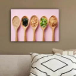 Ingrediënten - Lepels - Hout - Roze canvas 2cm klein -sfeer3
