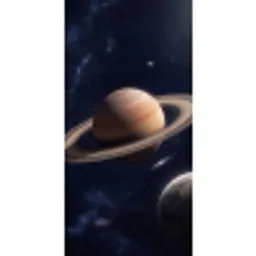 Planeten - Saturnus - Ruimte Behang Vinyl klein -3d_website