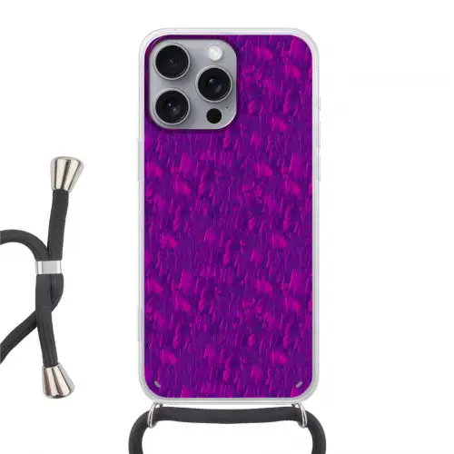 Olie - Verf - Texturen - Fel Hoesje iPhone 16 Pro Max met koord klein 804 -3d