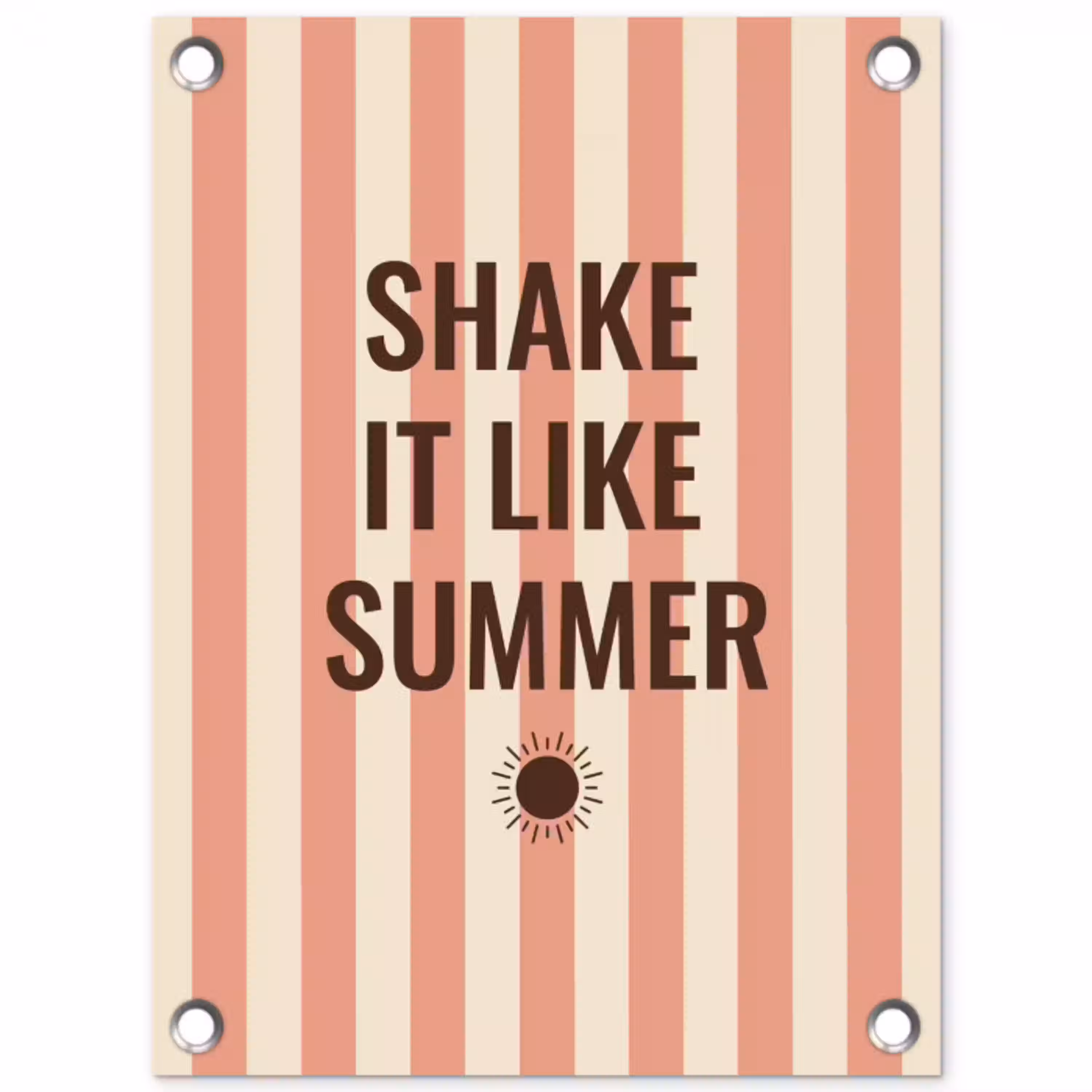 Zomer - Quote - Strepen tuinposter los doek klein -3d