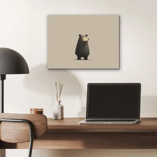 Beer - Donkerbruin - Minimalistisch PET vilt klein -sfeer5