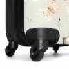 Vlinder patroon in zachte oranje en rode tinten NBS - Handbagage koffer - Kinderen Unisex middel -wiel