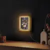 Bloemen in een vaas met schelpen en insecten - Balthasar van der Ast Light Box met kabel (Wandlamp) klein -sfeer1