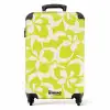 Vintage bloemenpatroon - Limoengroen NBS - Handbagage koffer - Kinderen Unisex middel -productfoto_recht
