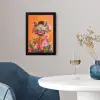 Vlinders - Vrouw - Zonnebril - Kleurrijk fotolijst zwart zonder passe partout klein -sfeer4