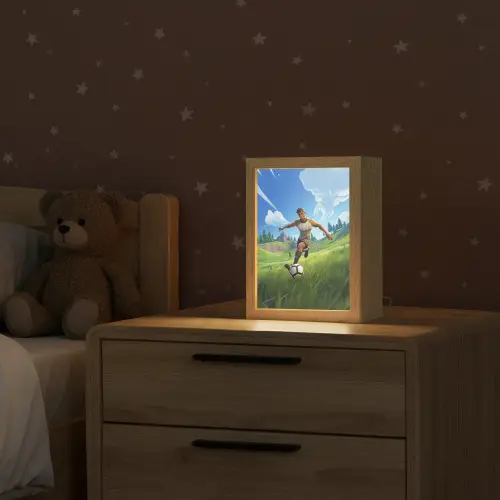 Illustratie - Voetbal - Game - Grasveld Light Box met kabel klein -sfeer1_kind