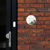 Wit met bladeren - Sierlijk Naambord Rond klein -sfeer1-rond-XS