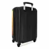 Krokodil met grote ogen achter houten muur NBS - Handbagage koffer - Kinderen Unisex middel -achterkant