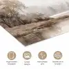 Rivierlandschap - Minimalistisch - Aardetinten poster papier klein -closeup_NL