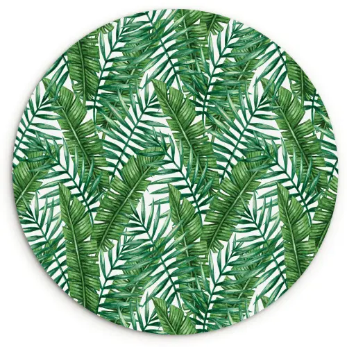 Tropisch - Palmbladeren - Groen Wandcirkel plexiglas klein 852 -3d