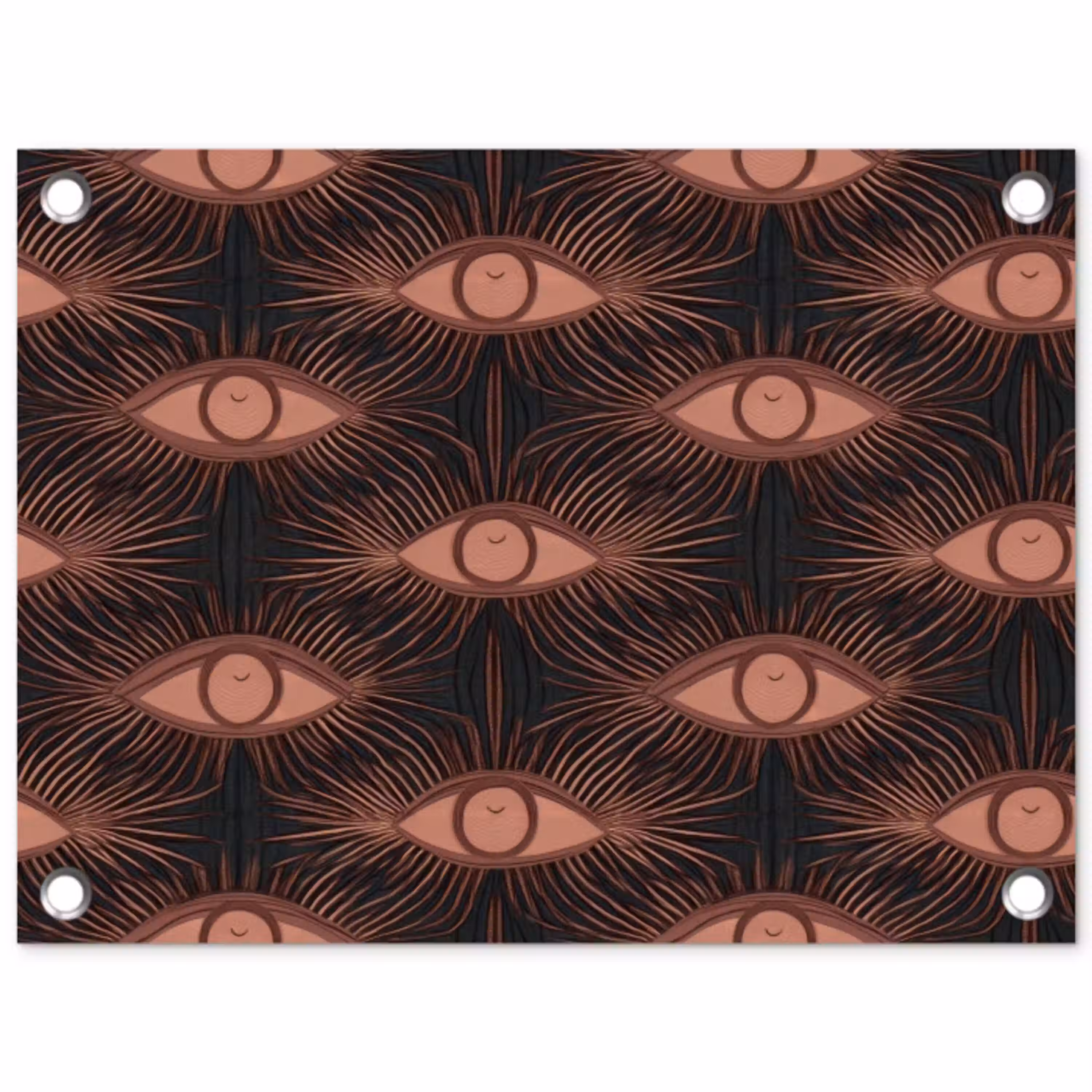 Boheems - Oog - Bruin tuinposter los doek klein 239 -3d