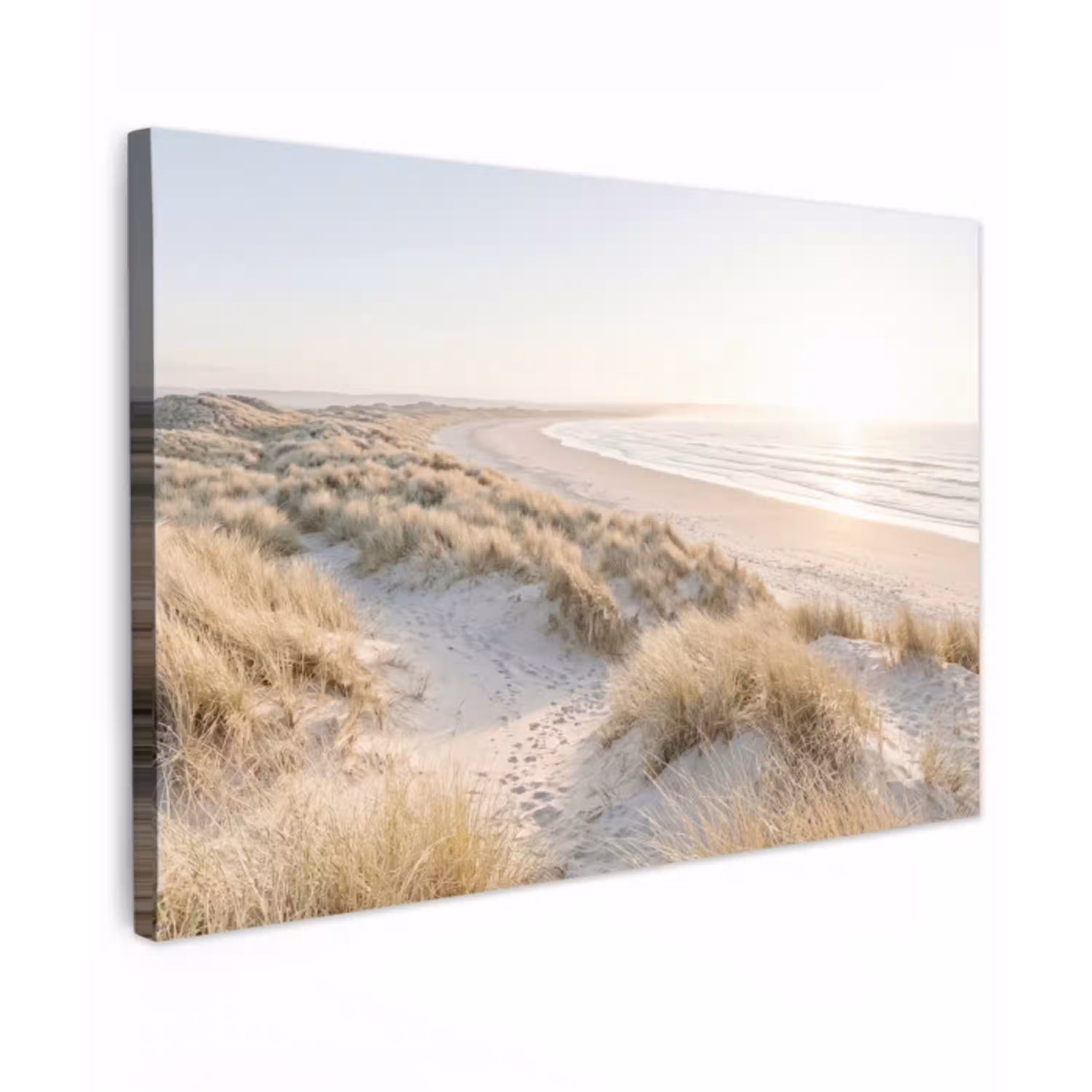 Duinen - Strand - Beige Tuinposter op houten frame 2 cm dik klein -3d