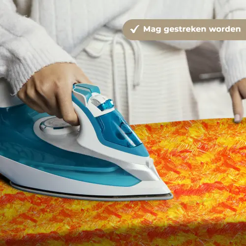 Verf - Oranje - Geel Wandkleed katoen klein 269 -sfeer9