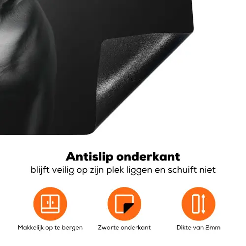 Buldog - Hond - Glas Inductie beschermer vinyl 3mm klein -zzzzzzz-td-onderkant