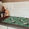 Kersenbloesem - Kraamvogels - Groen Inductie beschermer vinyl 3mm klein 276 -sfeer3