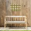 Bloem - Modern - Groen Tuinposter op houten frame 2 cm dik klein 845 -sfeer4