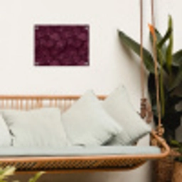 Bloemen - Patroon - Bordeauxrood tuinposter los doek klein 239 -sfeer7