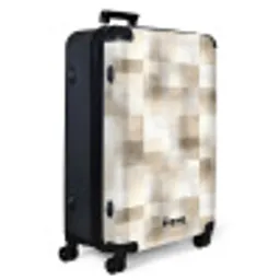 Textuur - Linnen - Beige NBS - Large koffer - Volwassenen Unisex groot -product1
