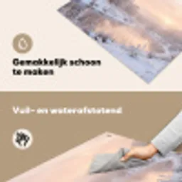 Rivier - Winter - Landschap - Sneeuw - Zonsopgang Inductie beschemer met haakjes klein -ky-schoon-nl