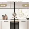 Wit - Marmer - Luxe - Goud keuken achterwand 2 middel 871 -voor-na2_NL