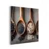 Houten - Lepels - Rijst - Zaden aluminium wit klein -3d