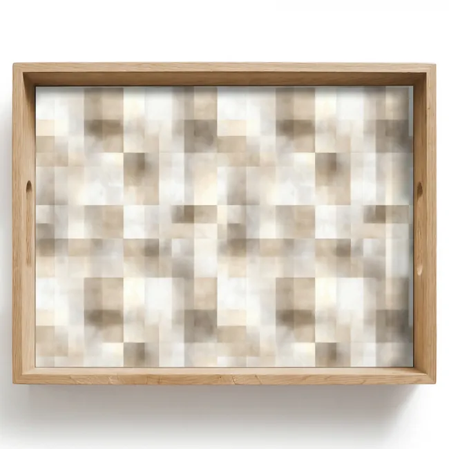 Tablett - Textur - Leinen - Beige