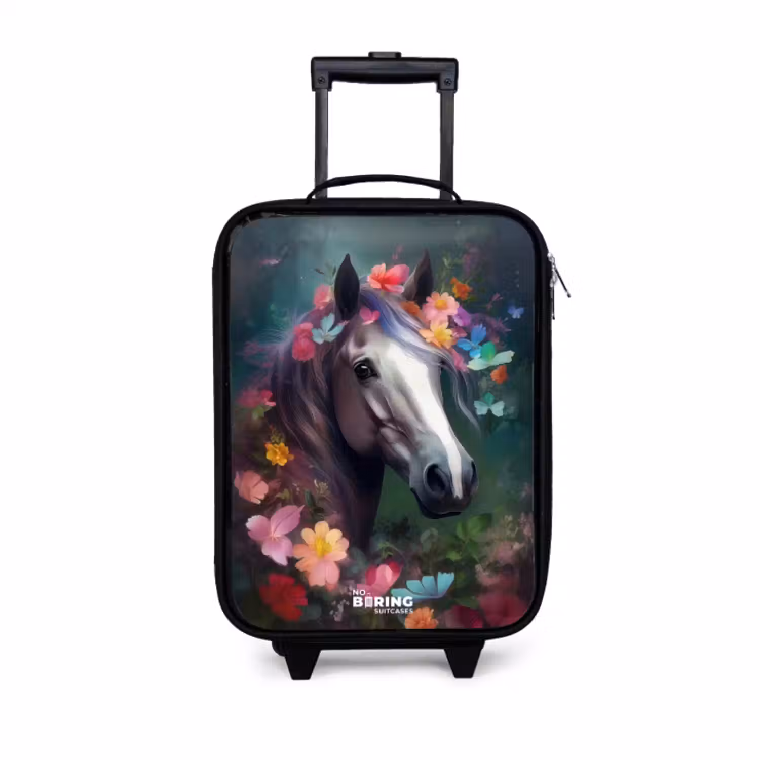 Kinderkoffer - Paard in kleurrijke bloemen