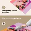 Portret - Vrouw - Abstract - Bloemen Inductie beschemer met haakjes klein -ky-schoon-nl