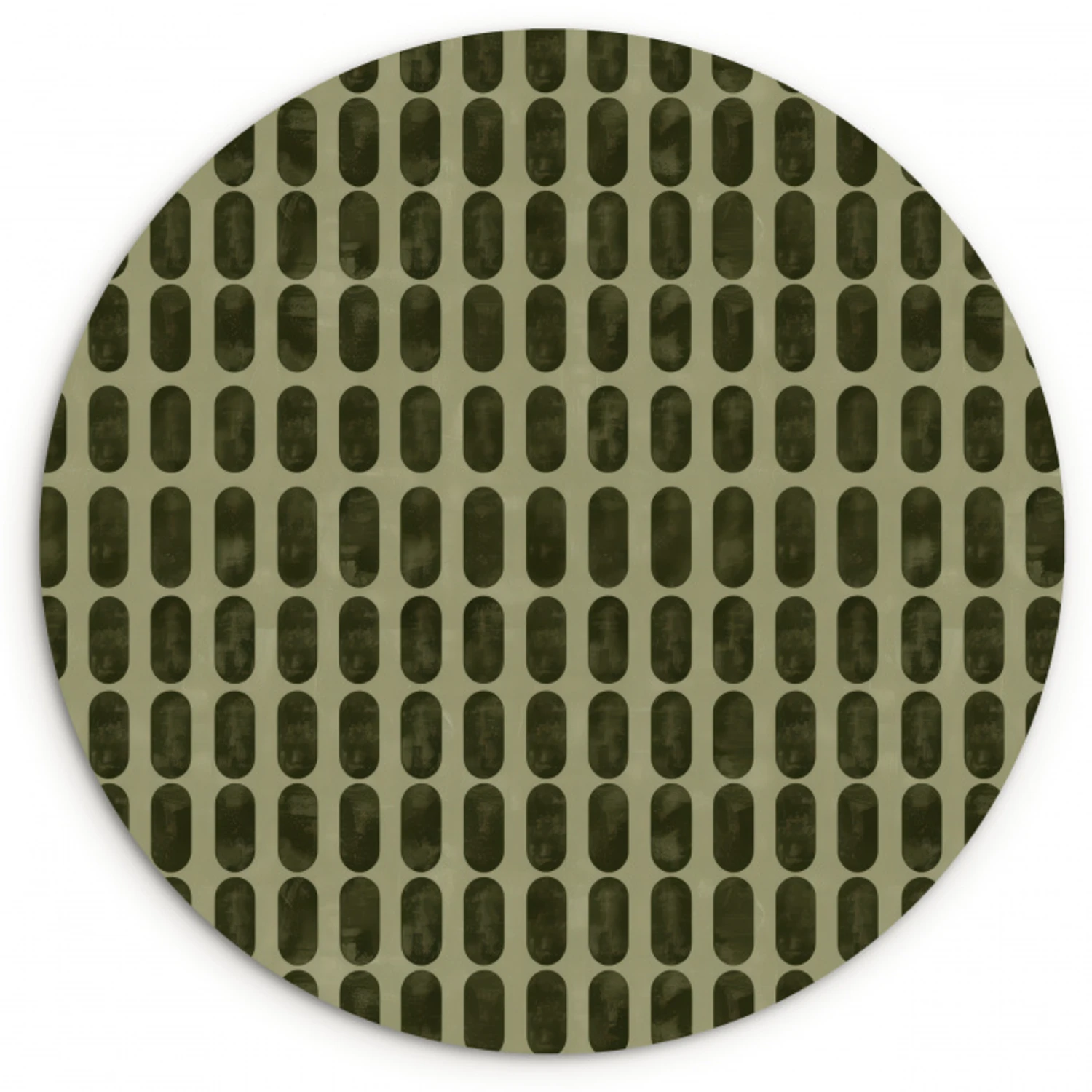Ritmisch - Effect - Groen Wandcirkel kunststof plaat 5mm dik klein 188 -3d
