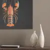 Kreeft - Oranje - Zwart - Modern PET vilt klein -sfeer6_closeup