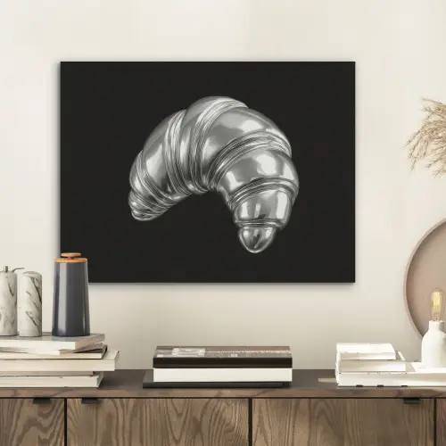 Croissant - Metaal - Zilver PET vilt klein -sfeer1