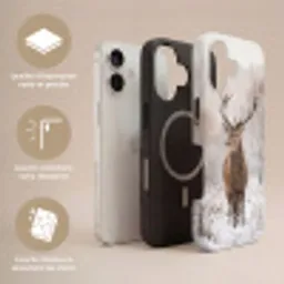 Edelhert - Bos - Sneeuw - Winter - Majestueus Toughcase MagSafe Apple iPhone 17 klein -USP_Lagen_FR