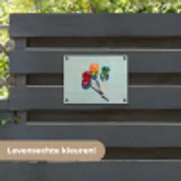 Lollys - Schaduw - Drie - Blauw tuinposter los doek klein -sfeer3