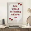 Quote - Tekstballon - Hartjes PET vilt klein -sfeer1
