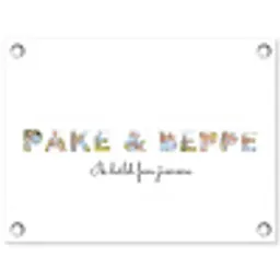 Pake & Beppe - Lettercollage tuinposter los doek klein -3d