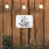 Lelies - Elegant - Zwart - Wit tuinposter los doek klein -sfeer1