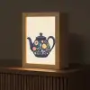 Theepot - Kleurrijk - Bloemen Light Box met kabel (Tafellamp) klein -z3d_website