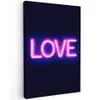 Neon - Love - Valentijn Tuinposter op houten frame 2 cm dik klein -3d