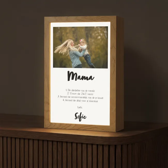 Gepersonaliseerde Lightbox - Betekenis Mama
