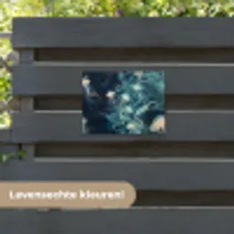 Kwallen - Zee - Wit - Golven tuinposter los doek klein -sfeer3