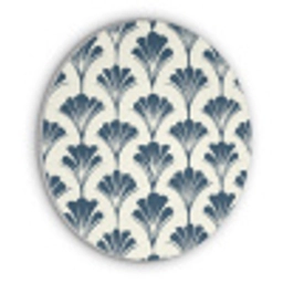 Klassiek - Motief - Blauw Akoestische PET Vilt - Rond klein 838 -3d