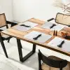 Schaakstuk - Koning - Zwart - Marmer Placemat vinyl groot -zzsfeer4_Kitchenyeah-website