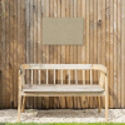 Zandkleur - Korrelige structuur - Beton Tuinposter op houten frame 2 cm dik klein 845 -sfeer4