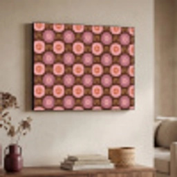 Retro - Madelief - Roze Textielframe zwart klein 947 -sfeer3