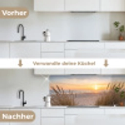 Zonsondergang - Duinen - Zee keuken achterwand 2 middel -voor-na_DE