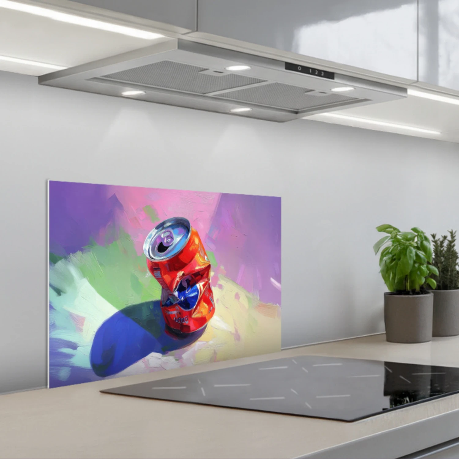 Frisdrank - Blik - Paars keuken achterwand spatscherm klein -3d_schuin